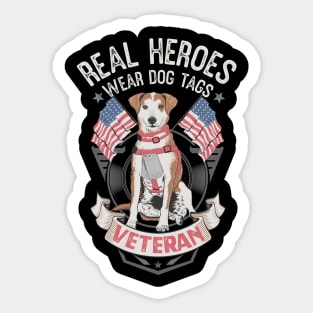 VETERAN DOG Sticker